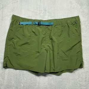 REI Co-op Trailmade Shorts Mens XXL Green Ripstop Integrated Belt Hiking